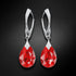Серебряные серьги "Mēness Gaisma (Light Siam)" с кристаллами Swarovski™